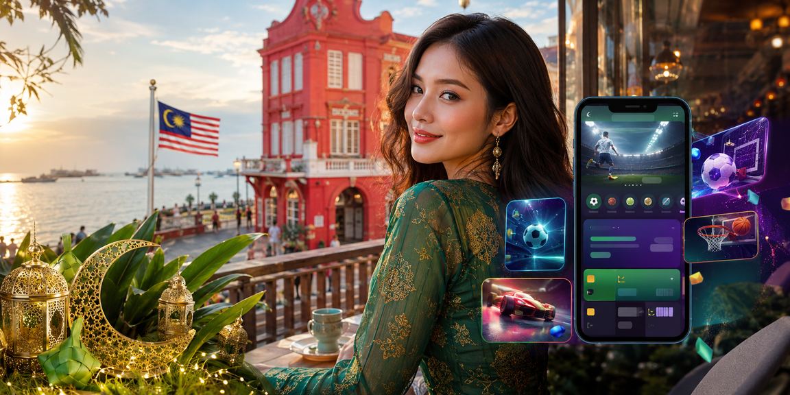 Melaka users enjoying the law299 app for sports betting during Hari Raya celebrations