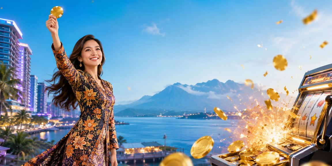 Suasana permainan slot bertema batik dari Sabah dengan nuansa budaya Malaysia yang kaya